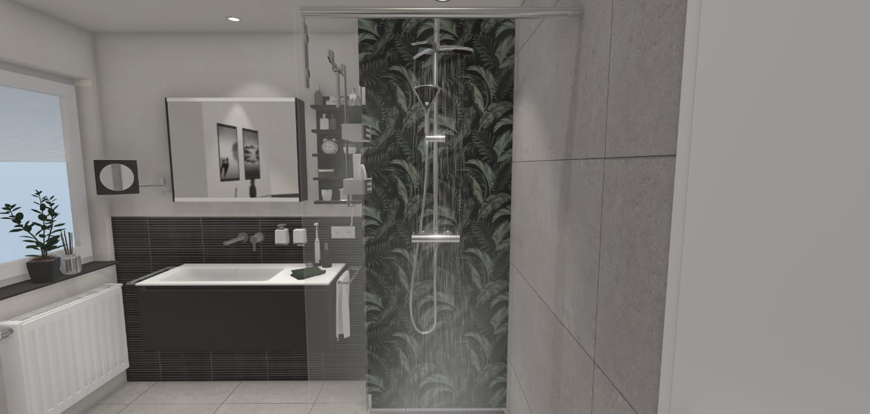 Dusche als Blickfang – 7 qm