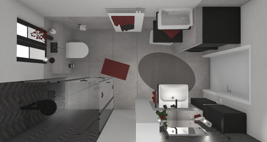 Platzwunder auf sieben Quadratmetern mit Waschmaschine und Trockner