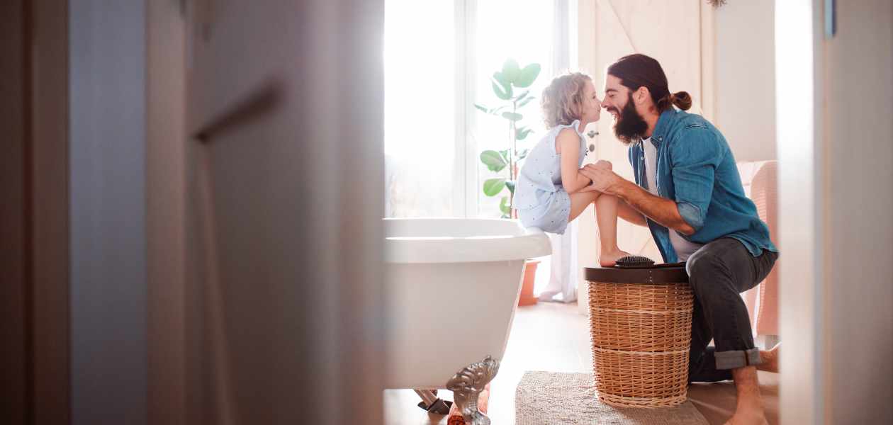 Balance im Familienbadezimmer