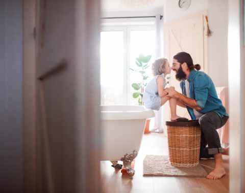 Balance im Familienbadezimmer