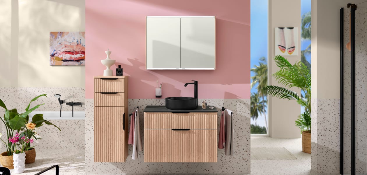 Pinke Wand für den richtigen Hingucker.