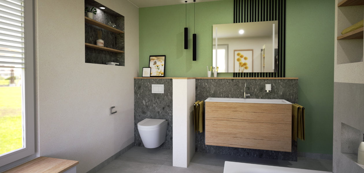 Etwas versteckt und damit mehr Privatsphäre: Das clever geplante WC!