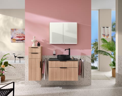 Pinke Wand für den richtigen Hingucker.