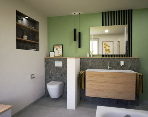 Etwas versteckt und damit mehr Privatsphäre: Das clever geplante WC!