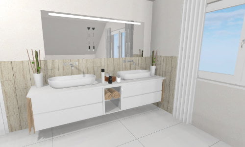 Großer Doppel-Waschtisch