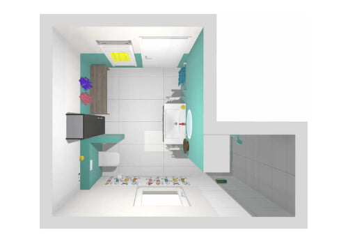 Das bunte Kinderbad | 8 m²