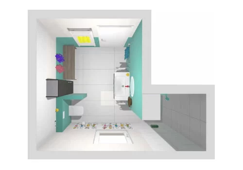 Das bunte Kinderbad | 8 m²