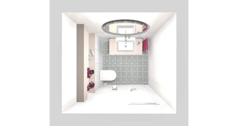 Elegantes Gäste-WC – 3 qm