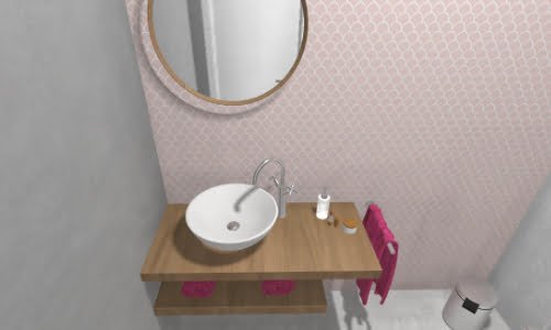 Offener Waschtisch mit zwei Ebenen 