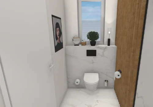 Praktisch platziert – das WC unter dem Fenster