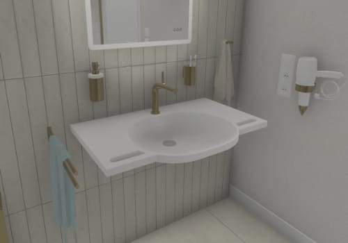 Barrierefreier HEWI Waschplatz mit klarer Linie