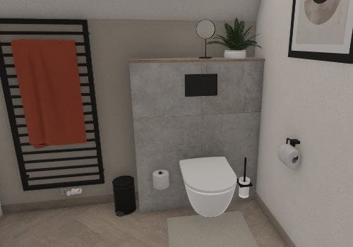 Gemauerte Toilette: Rustikaler Charme trifft auf moderne Funktionalität