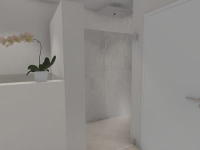 Dusche in der Nische