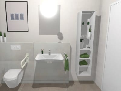 Unterfahrbarer Waschtisch