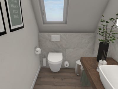 WC in der Dachschräge