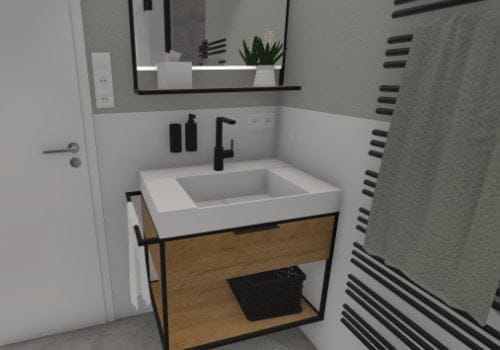  Einzelwaschtisch aus Holz mit perfekten Akzenten für moderne WC Gestaltung