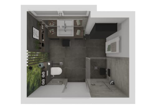 Das barrierefreie Bad mit Dusche | 10 m²