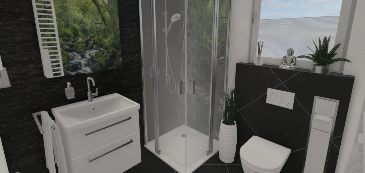 Kleines Duschbad, große Freiheit: Modern und chic – 4 qm