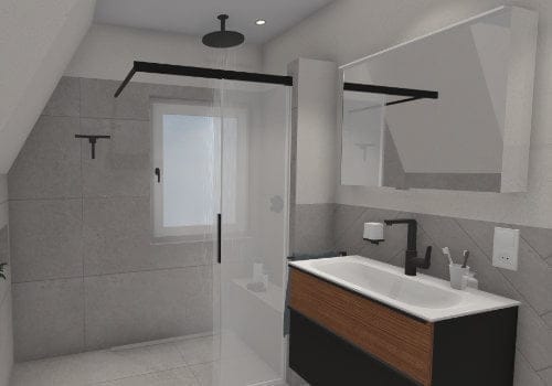 Die Duschoase unter der Schräge