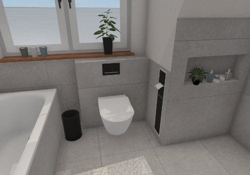 Intelligent platzierte Toilette