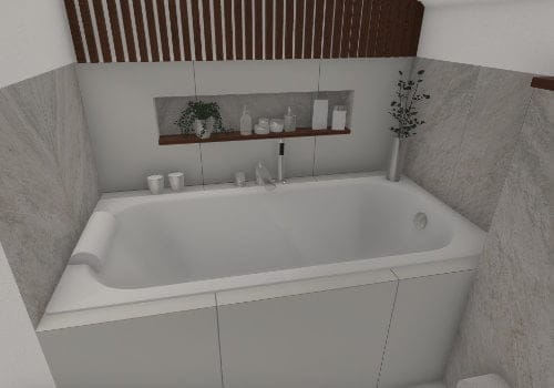 Entspannung pur: Kleine Badewanne für Badezimmer mit Dachschräge