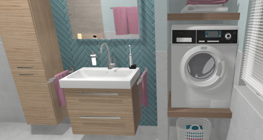 Schlauchbad mit Waschmaschine -10 qm | Frieling - Sanitär • Heizung • Stahl
