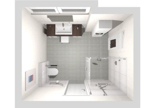 Das barrierefreie Bad mit Dusche | 10qm