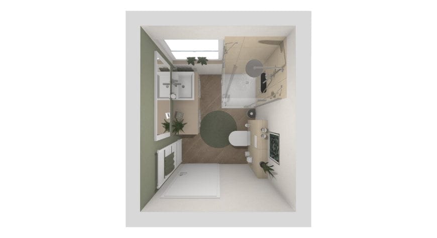 Kleines Bad, große Inspiration Modern und gemütlich - 5 qm