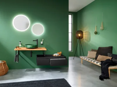 Farbiges Badezimmer